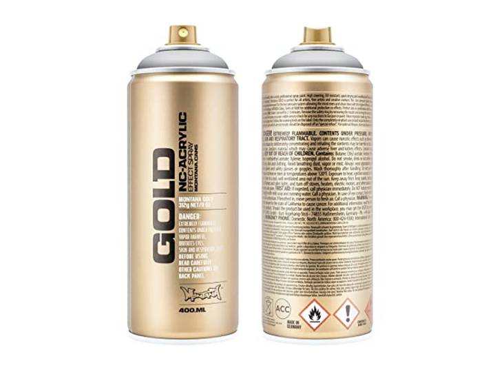 Montana Cans Montana spuitbus goud 400ml, Gld400-m1100-Silver Metallic, 400
