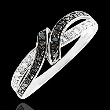 Edenly Ring DÃ¤mmerschein - Rendez-vous - WeiÃŸgold, schwarze Diamanten