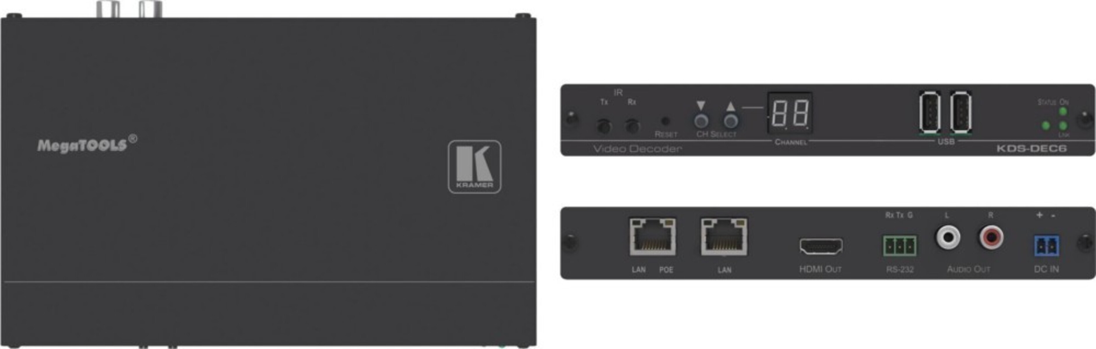KRAMER KDS-DEC6 - 4K60 4:2:0 HDCP 2.2 Video-Decoder