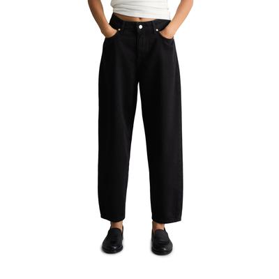 High-waist-Jeans MARC O'POLO DENIM, Damen, Gr. 29, Länge 30, schwarz (schwarz multi), Denim/Jeans, Obermaterial: 100% Baumwolle, unifarben, lang, Jeans High-Waist-Jeans, aus Baumwoll-Denim
