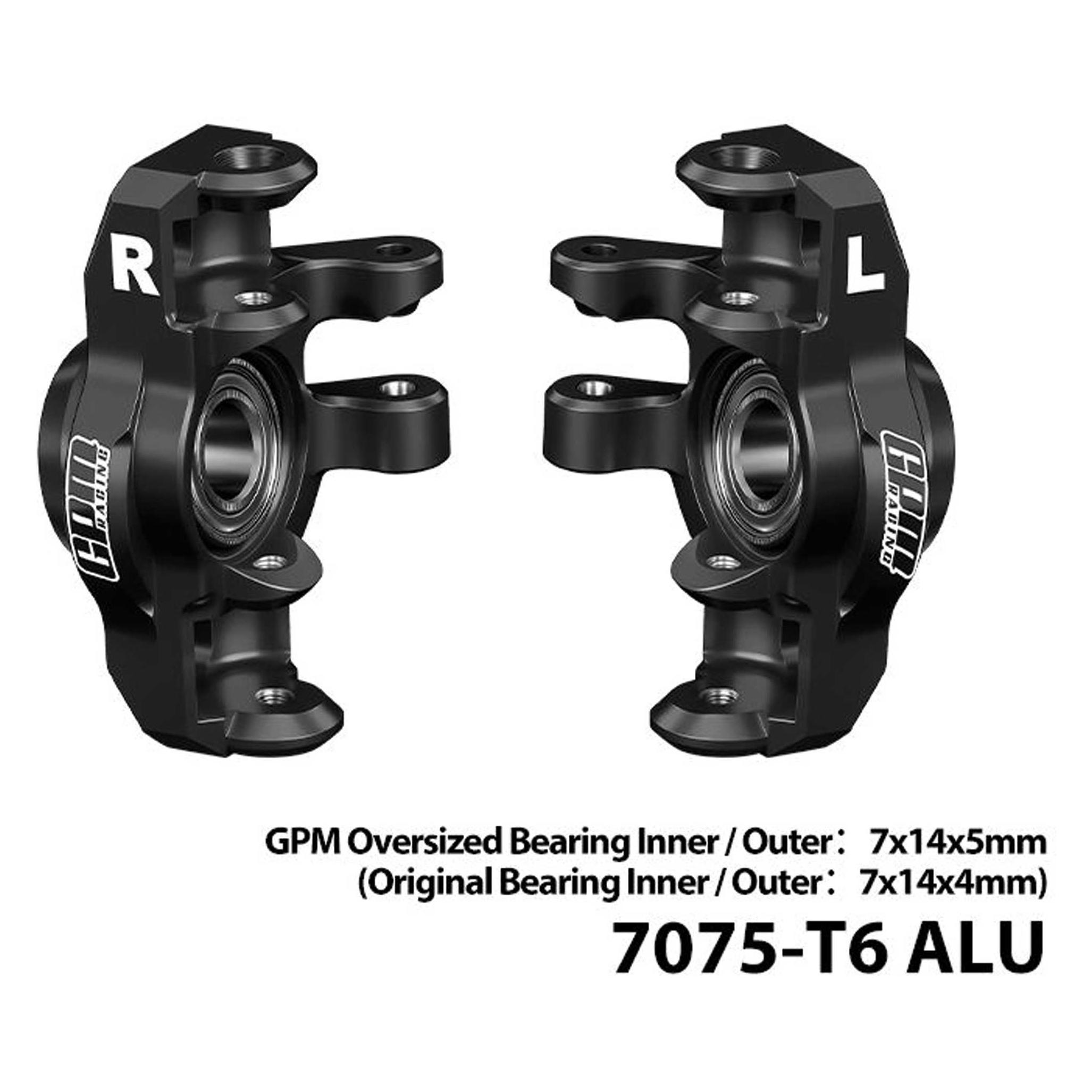 GPM Alu C-Träger & Lenkhebel schwarz (für grosse Lager) ARRMA 1/16 Mini Kraton 3S (GPMMAKM021BK)