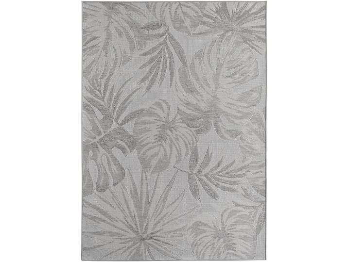 Tapis extérieur et intérieur à motifs plantes gris 200x290cm