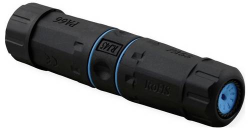 Value RJ45-Kupplung Netzwerk Adapter CAT 6 Schwarz, Blau