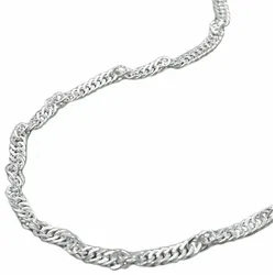 Gallay Kette 2mm Singapurkette diamantiert Silber 925 60cm
