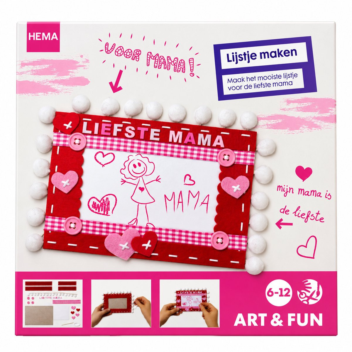 Knutselpakket Voor de liefste Mama - Fotolijst voor Moederdag
