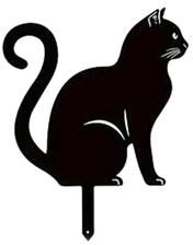 Discount Dollar Deals Cat Garden Stake Decoration Metal Outdoor Balcony Art For Garden Or Patio a