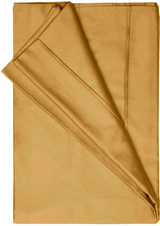Belledorm Plain Dye 200 TC Egyptian-Quality Cotton Percale Flat Sheet Ochre Super King (6')