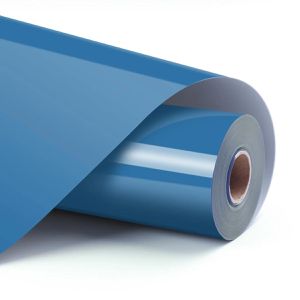 LOKLiK Bügelfolie Plotterfolie, Basic, ozeanblau glänzend, auf Rolle 30,5 x 180 cm