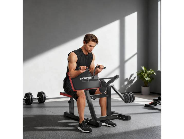 SPORTNOW Banc Curl Prédicateur Réglable Biceps Triceps Maison Gym