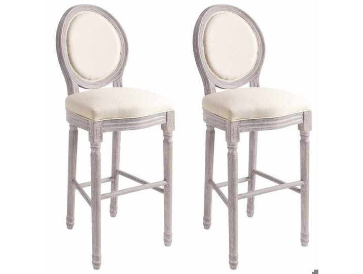 Maison Exclusive - Tabourets de bar lot de 2 blanc lin