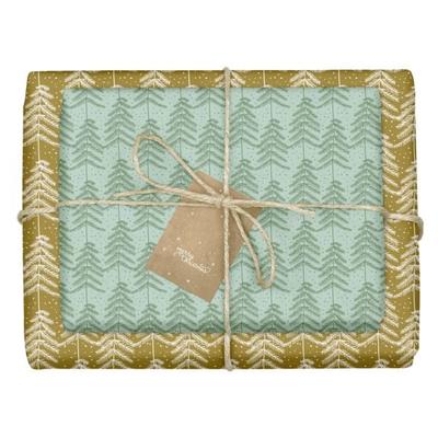 Geschenkpapier Set Weihnachten für Erwachsene: Tanne (grün, braun, schlicht, modern, edel), Sonstige von , Dabelino