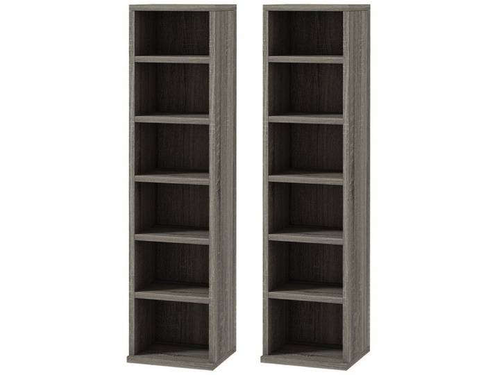 Lot de 2 étagères colonnes DORLEAC gris foncé