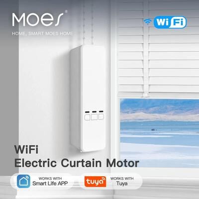 Uplifted Finds MOES Tuya WiFi Smart Chain Roller Blinds Motor App & RF Remote Drive Kit MOES Tuya WiFi Smart Chain Roller Blinds Motor App & RF Remote Drive Kit
