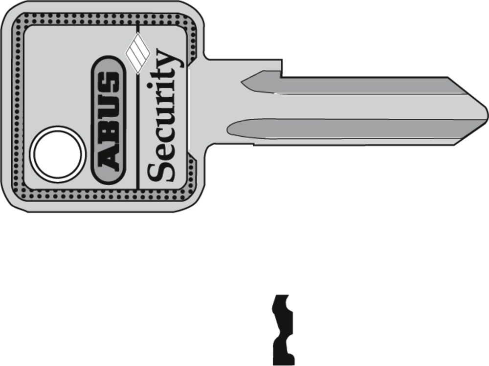 ABUS Schlüsselrohling C50/C60R, Messing 10010033-01