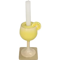 Kerzenhalter LIMONCELLO (LBH 11x10x19 cm) - gelb - LBH 11x10x19 cm