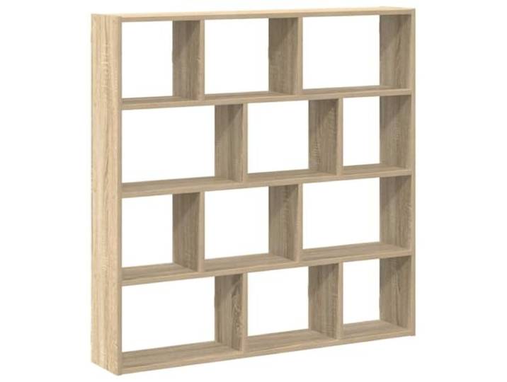 HAQWRDQSG Wandregal Sonoma-Eiche Wandboard Schweberegal 12 Fächer 100cm Modernes Hängeregal aus langlebigem Holzwerkstoff mit 12 Fächern für Wohnzimmer, Schlafzimmer und Flur.