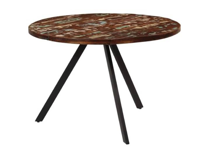 KGHERMDF Esstisch 110x75 cm Altholz Massivholz Pulverbeschichtetes Eisengestell, Robust, Vintage Stil, Handgefertigt, Für Küche Und Esszimmer