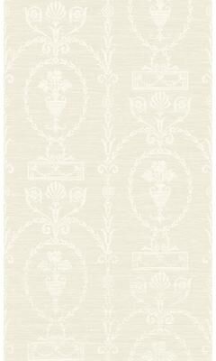 Seabrook Designs Cari Cameo Stripe Non-Woven Unpasted Wallpaper