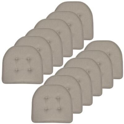 "Sweet Home Collection Solid Color U-Shaped Memory Foam Chair Cushions - 16""x17"""