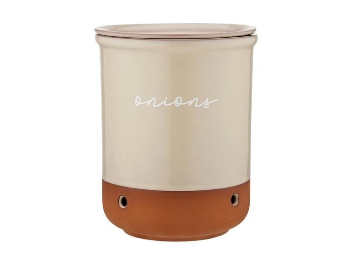 Vorratsdose LADELLE Onion Eco ø 16,5 cm , beige (taupe), Ton, Lebensmittelaufbewahrungsbehälter, Vorratsdose