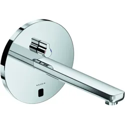 Kludi Zenta elektrische Waschtischarmatur 3840105 chrom, runde Rosette, Ausladung 240mm