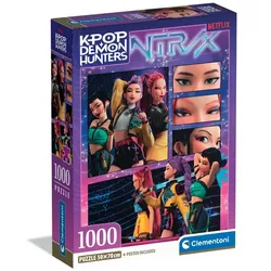 Clementoni - KPOP Demon Hunters Puzzle 1000 Teile – Ausdrucksstarkes K‐Pop‐ & Anime‐Motiv