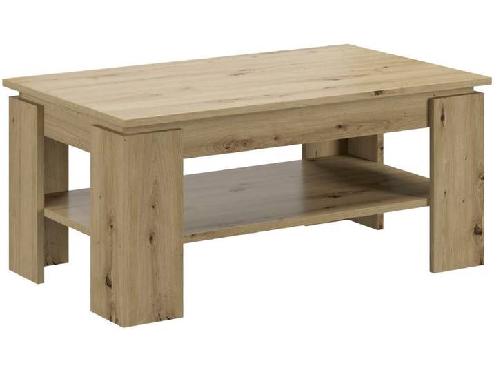Couchtisch HOME AFFAIRE Kalmar, rechteckig, 100 x 60 cm, 1 Ablageboden , braun (eichefarben artisan, artisan), B:100cm H:45cm T:60cm, Tische, Couchtisch, Sofatisch, Beistelltisch, Kaffetisch, Wohnzimmertisch, coffee table