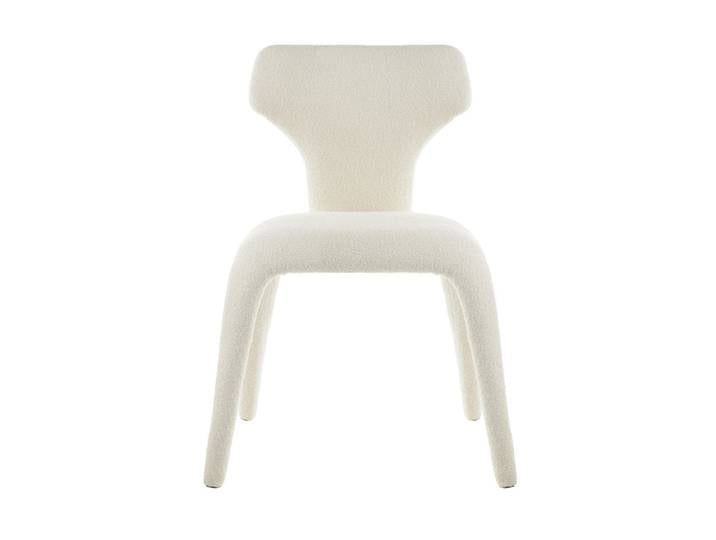 Chaise repas full bouclette rase écru