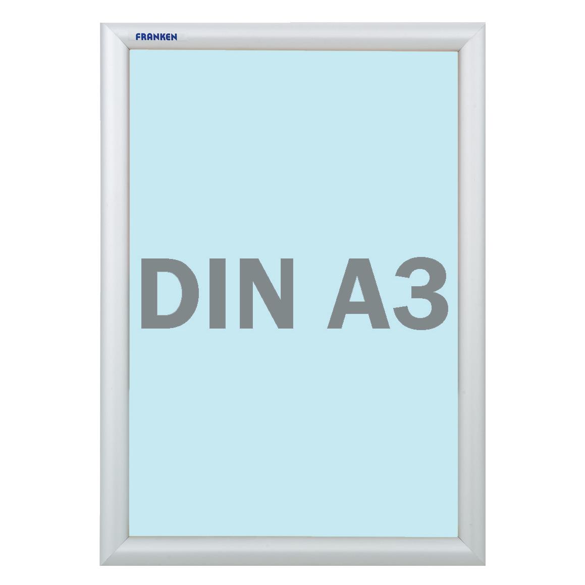 Franken Plakatrahmen "Outdoor", DIN A3, 25 mm Rahmenprofil silbereloxierter Aluminium-Klapprahmen, Kunststof (BS1702)