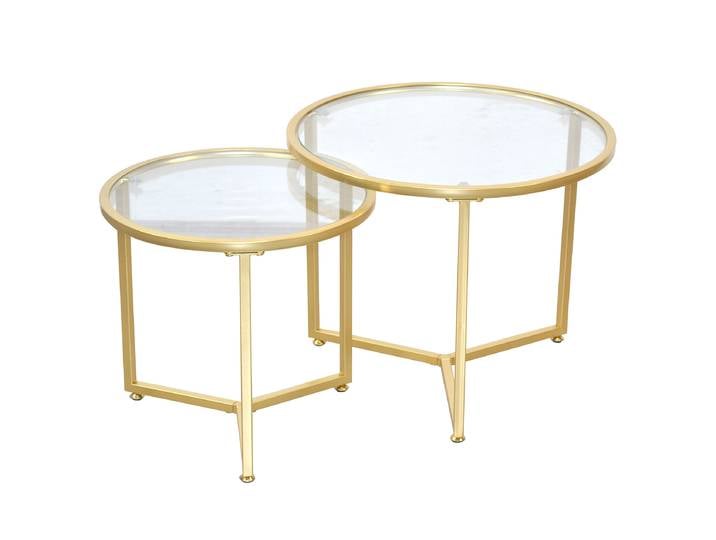 Beistelltisch Sirekuma 2er-Set Ø 50cm Gold
