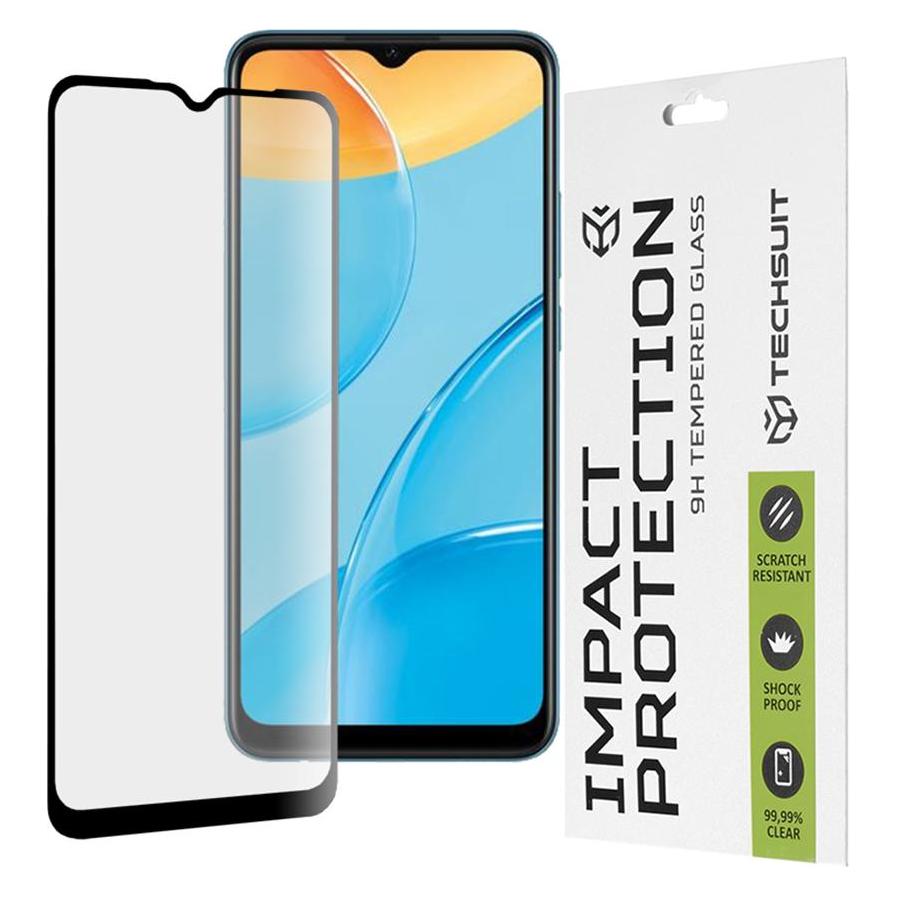 Techsuit - 111D Full Cover / Full Glue Glass - Oppo A15 / A15s / A16 / A16s / A54s - Black (Oppo A15, Oppo A15s, Oppo A16, Oppo A16s, Oppo A54s) (56337665)
