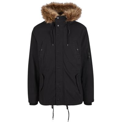 Wintermantel BRANDIT "Brandit Brandit Men Fish Tail Parka", Herren, Gr. XXL, schwarz, 100% Baumwolle, Mäntel Wintermantel