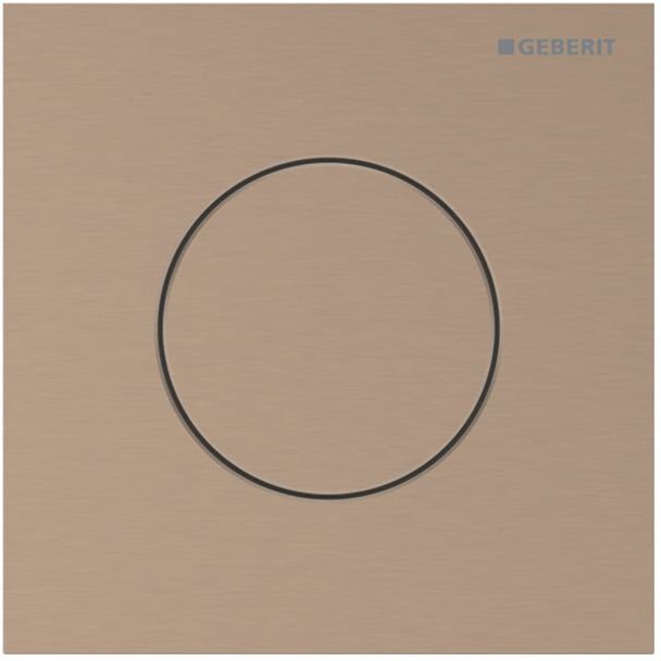 Geberit Typ 40 Urinal-Steuerung 116014QB1 pneumatisch, Round, rotgold / gebürstet, easy-to-clean-beschichtet