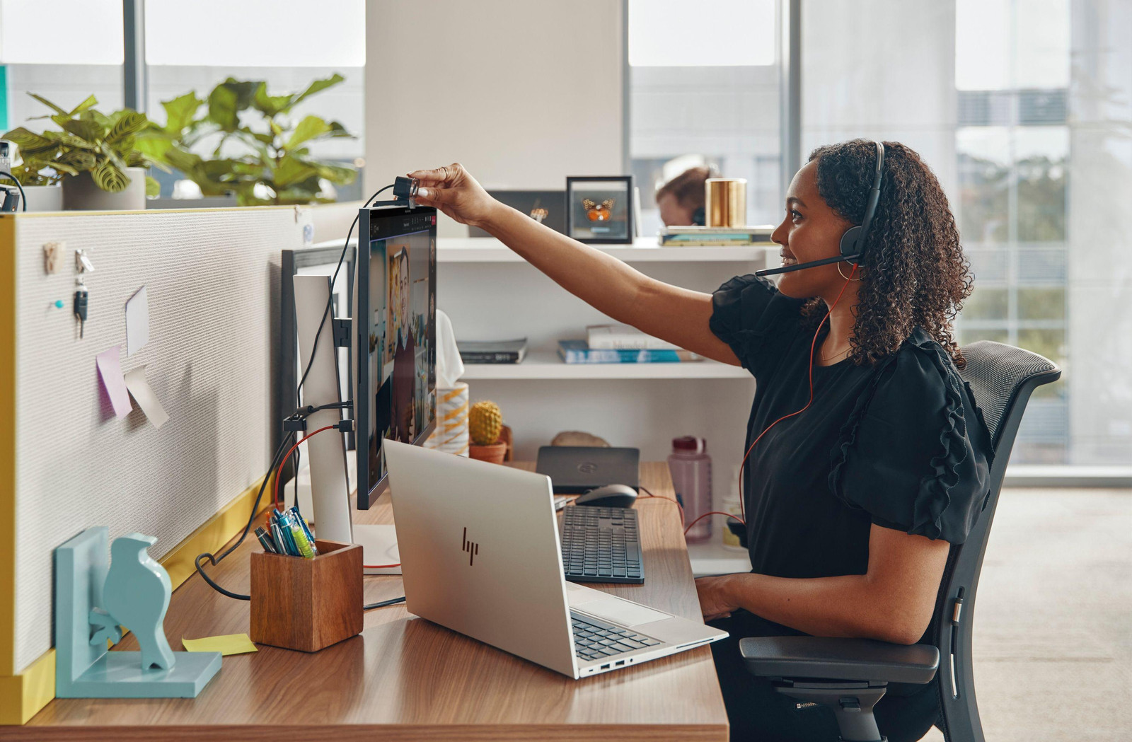 HP Poly Blackwire 3220 USB-C Stereohoofdtelefoon met USB-C/A adapter en microfoon, Zwart