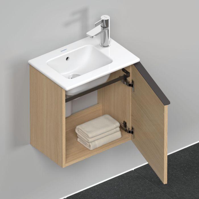 Duravit D-Neo Waschtisch-Unterschrank DE4259R3030 41 x 27,4 cm, Eiche Natur, wandhängend, 1 Türe, rechts