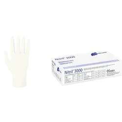 Meditrade Nitril 3000 | Nitril Handschuhe | 100 Stück | Größe M | weiß