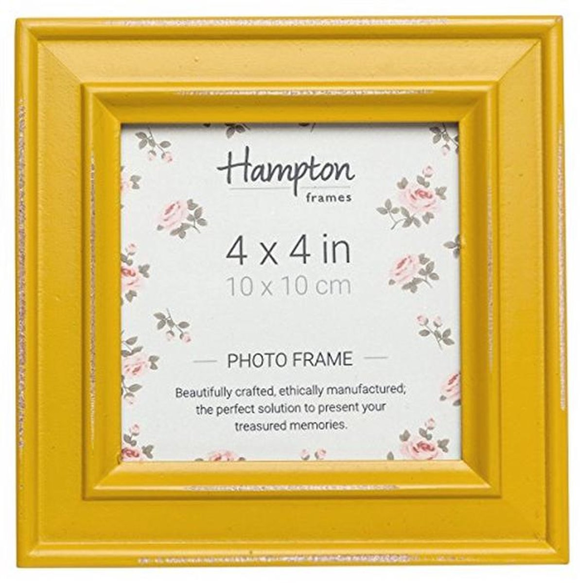 Moderne Fotolijst Paloma, Vierkant, Hout, Geel, 10x10 cm