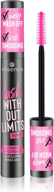 essence lash WITHOUT LIMITS TUBING volumising and lengthening mascara shade 04 Black Tubing 13 ml