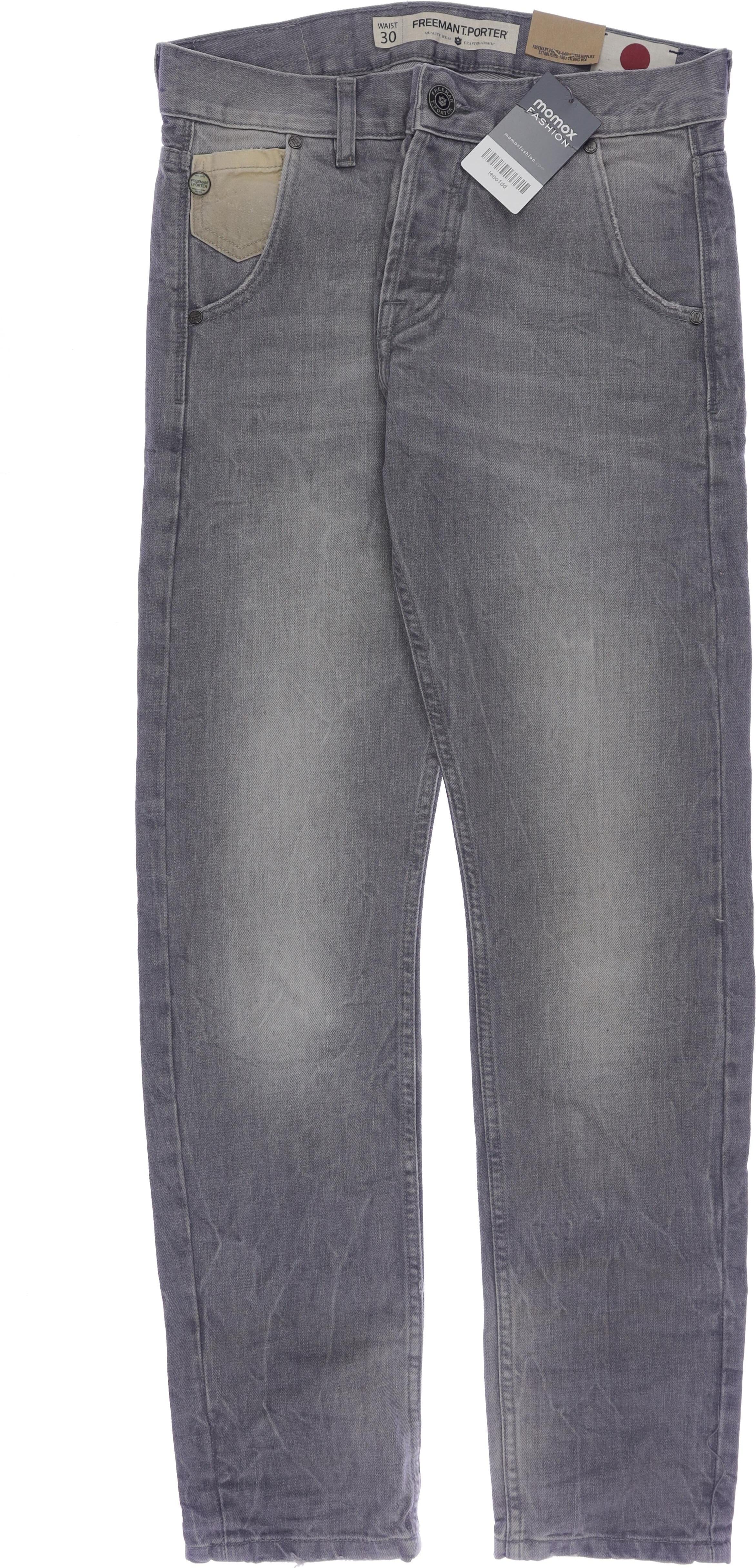 Freeman T. Porter Damen Jeans, Grau, Gr. W30, Baumwolle - Second Hand