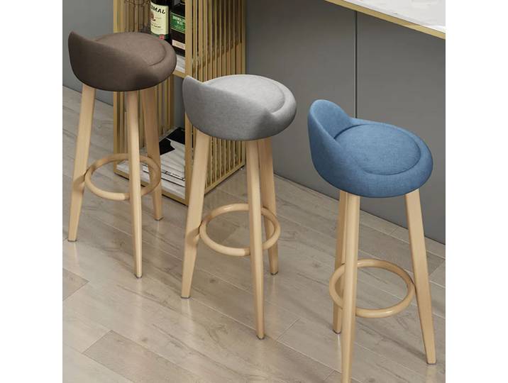 Tabouret de bar moderne de luxe avec dossier en fer, chaise de comptoir pour bar à domicile, café, caissier, siège haut simple