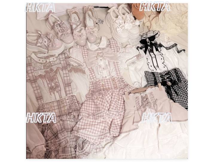 Nouvelle jupe Lolita japonaise à bretelles pour femme, taille haute et plissée à volants fins, style collège, jupe écossaise pour jeunes filles, collection Printemps 2026