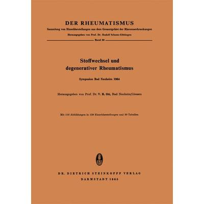 Stoffwechsel und Degenerativer Rheumatismus, Taschenbuch von , Steinkopff, 978-3-7985-0253-6