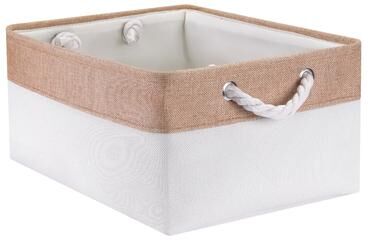 Unique Collapsible Storage Basket Bin With Handle, Fabric Storage Cube