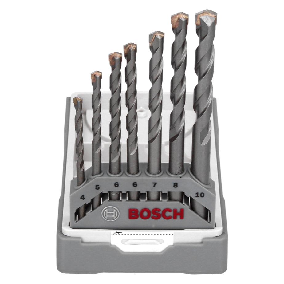 Bosch Professional Zubehör 7-tlg. CYL-3 Betonbohrer-Set, 4/5/6/6/7/8/10 mm (2607017082)