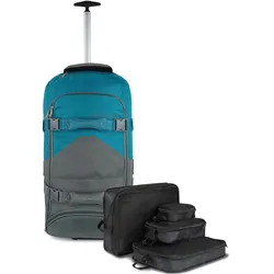 Normani Reisetasche mit Rucksackfunktion 90 L mit 4 Kleidertaschen, Koffer, Grau