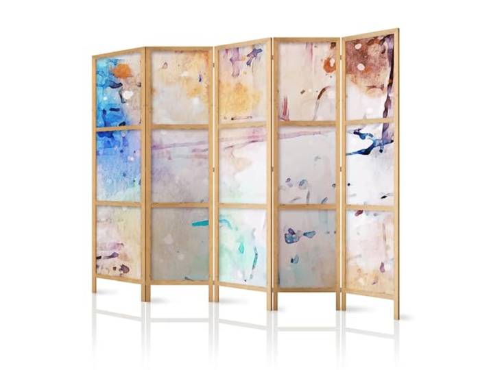 framed concept - Paravent Raumteiler aus Holz 225x172 cm, 5-teilig, einseitig, im orientalischen Stil