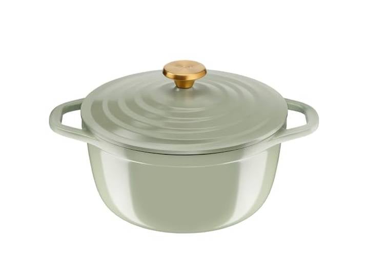 Tefal - Cocotte en fonte d'aluminium Air Soft Light - Antiadhésif - 24cm Cocotte en fonte légère pour 4-5 personnes - Revêtement céramique antiadhésif - Compatible induction - Four et lave-vaisselle