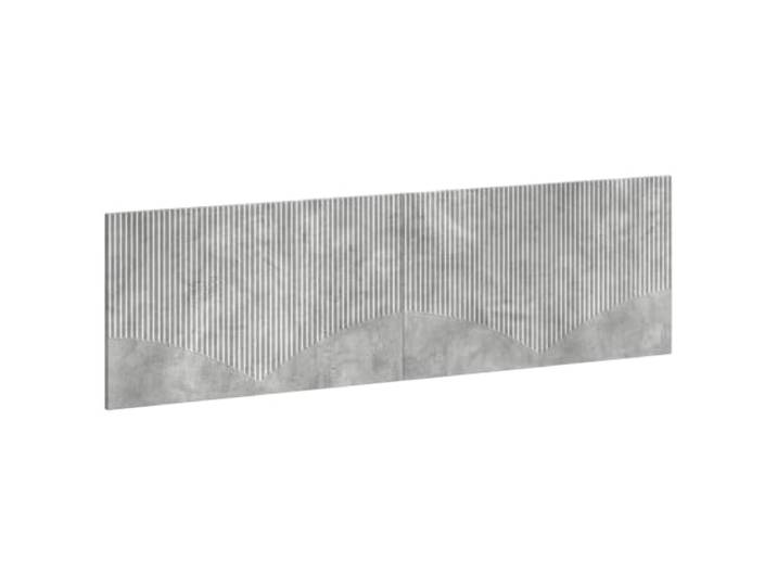 Favemtsl Wandmontiertes Kopfteil Betongrau 180x3x50 cm Holzwerkstoff Kompakte Wandablage mit Fächern für das moderne Schlafzimmer, stabil konstruiert und feuchtigkeitsbeständig gefertigt.
