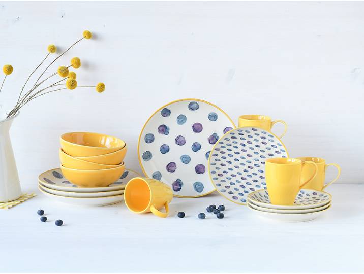 Service de table Maisie - 16 éléments 27 x 33 x 36cm Multicolore/Multicolore
