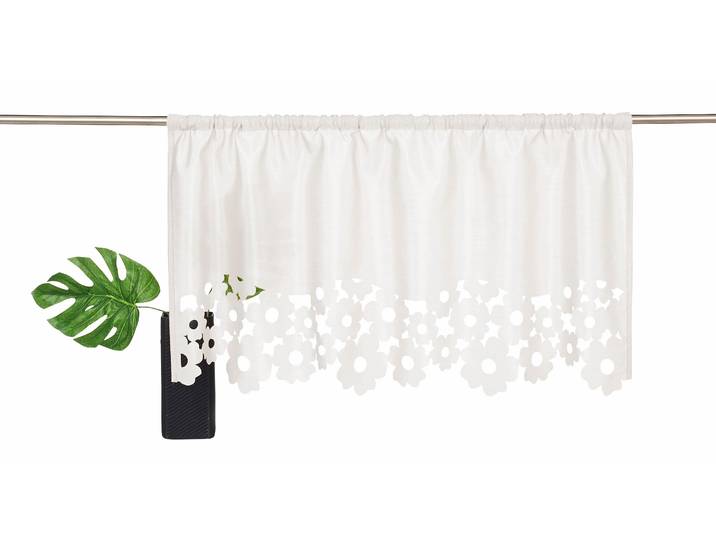 Scheibengardine OTTO HOME VENEDIG Gr. 4, weiß, B:120cm H:45cm, Taft, Polyester, Gardinen, Scheibengardine, Fertiggardine, halbtransparent